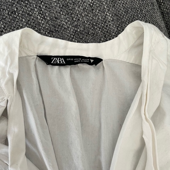 Zara White Ruffled Sleeveless Top - Picture 7 of 8